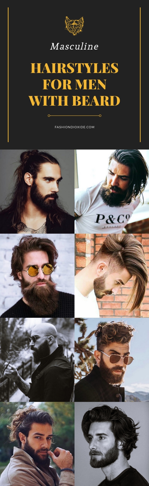 Masculine Hairstyles for Men with Beard